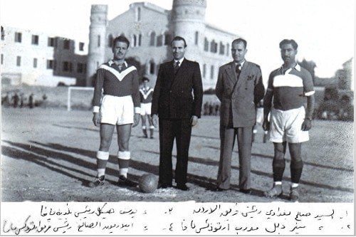 Picture for Jaffa City: فريق كرة القدم الأرثوذكسي يافا من عام 1945. Browse 70k pictures documenting Palestinian history & culture before Nakba