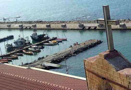 Picture for Jaffa City: Jaffa harbor from the Church's town. Browse 70k pictures documenting Palestinian history & culture before Nakba