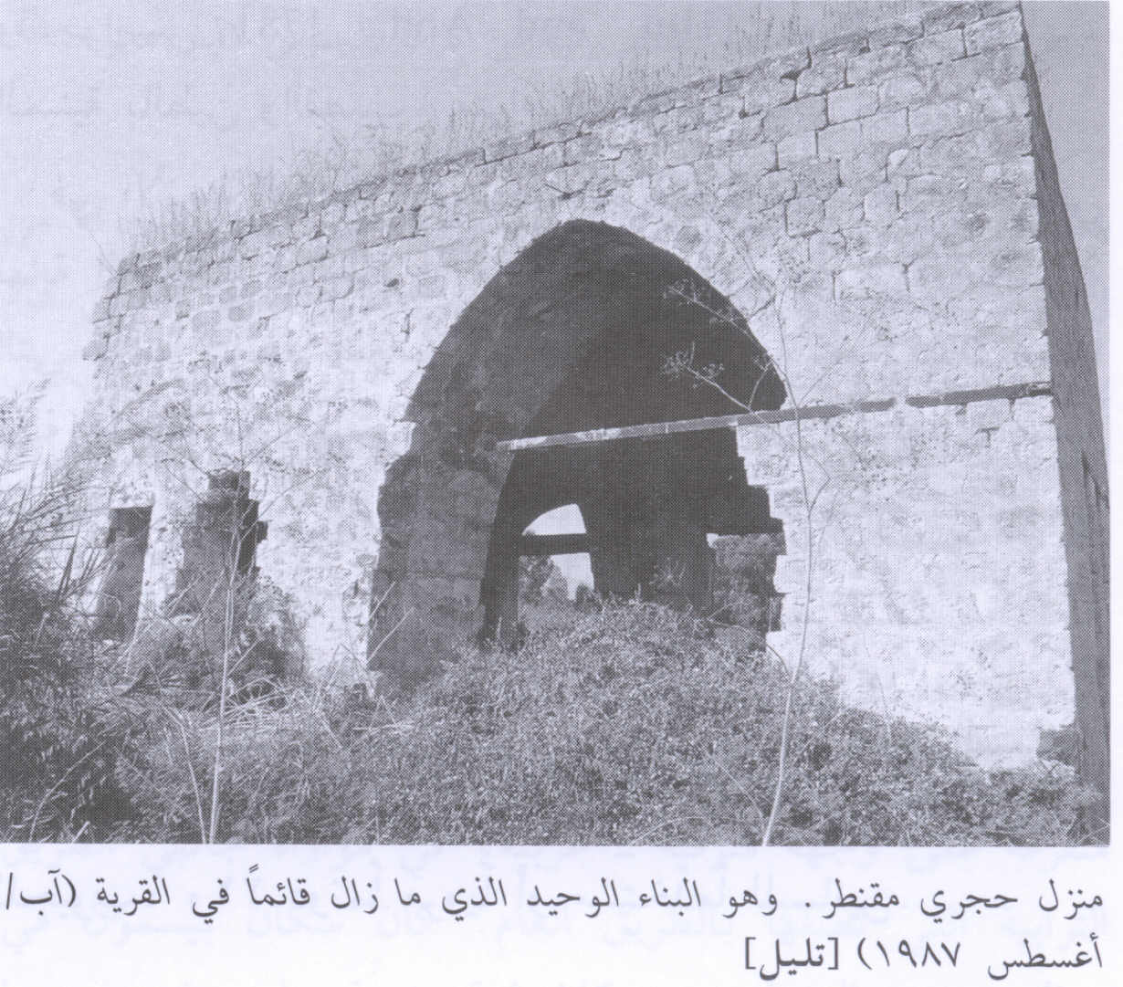صورة لقرية تليل - فلسطين: : لقد دمر الصهاينة كل البيوت إلا هذا البيت. 1987