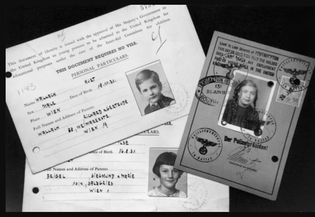 Kindertransport children's ID Cards.