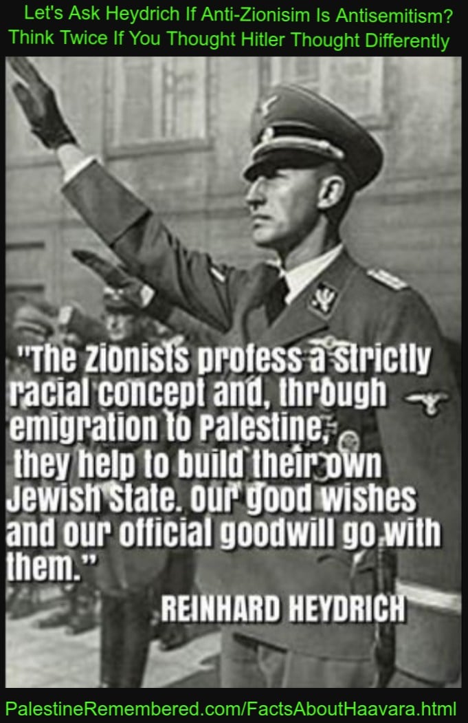 Reinhard Heydrich on Zionism and how it's comparable to German National Socialism