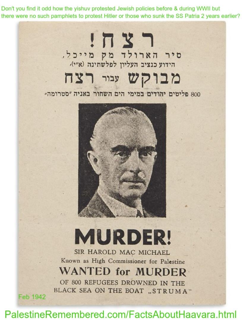 Sir Harold_MacMichael High Commissioner for Palestine Wanted for Murder of 800 Refugees