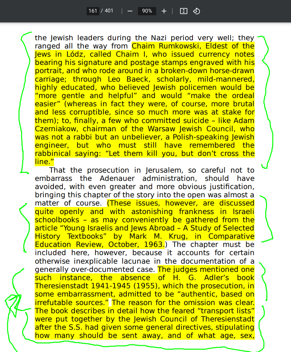 Eichmann in Jerusalem, A Report On The Banality Of Evil by Hannah Arendt page 161