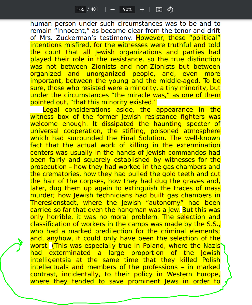 Eichmann in Jerusalem, A Report On The Banality Of Evil by Hannah Arendt page 165