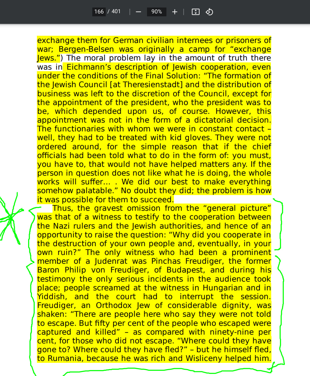 Eichmann in Jerusalem, A Report On The Banality Of Evil by Hannah Arendt page 166