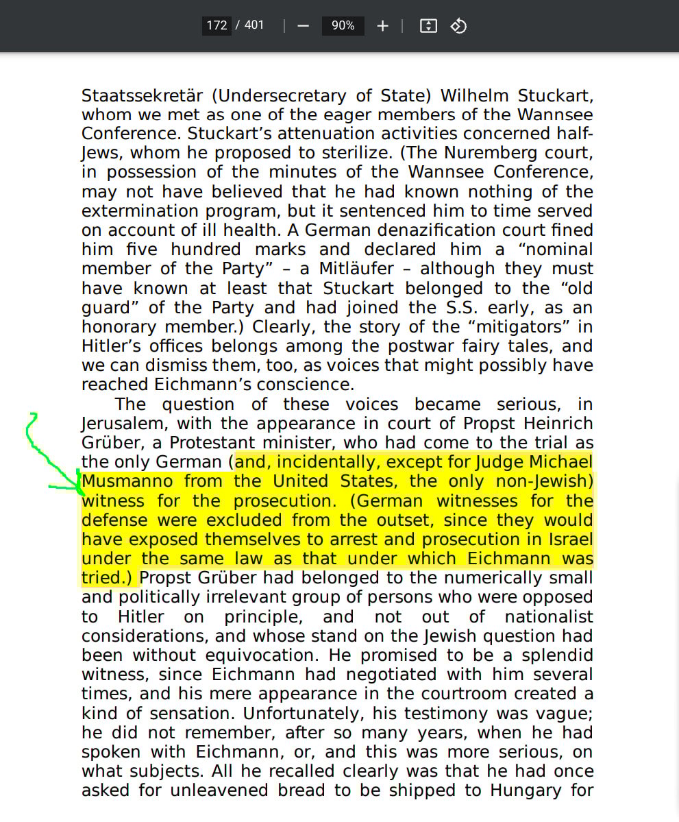 Eichmann in Jerusalem, A Report On The Banality Of Evil by Hannah Arendt page 172