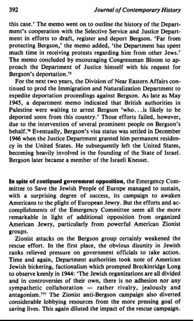 The_Campaign for an American Response To The Nazi Holocaust 1943 - 1945 By Sarah E. Peck page 392