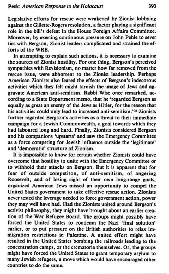 The_Campaign for an American Response To The Nazi Holocaust 1943 - 1945 By Sarah E. Peck page 393