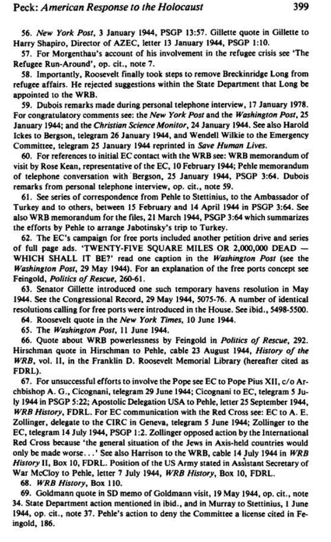 The_Campaign for an American Response To The Nazi Holocaust 1943 - 1945 By Sarah E. Peck page 399