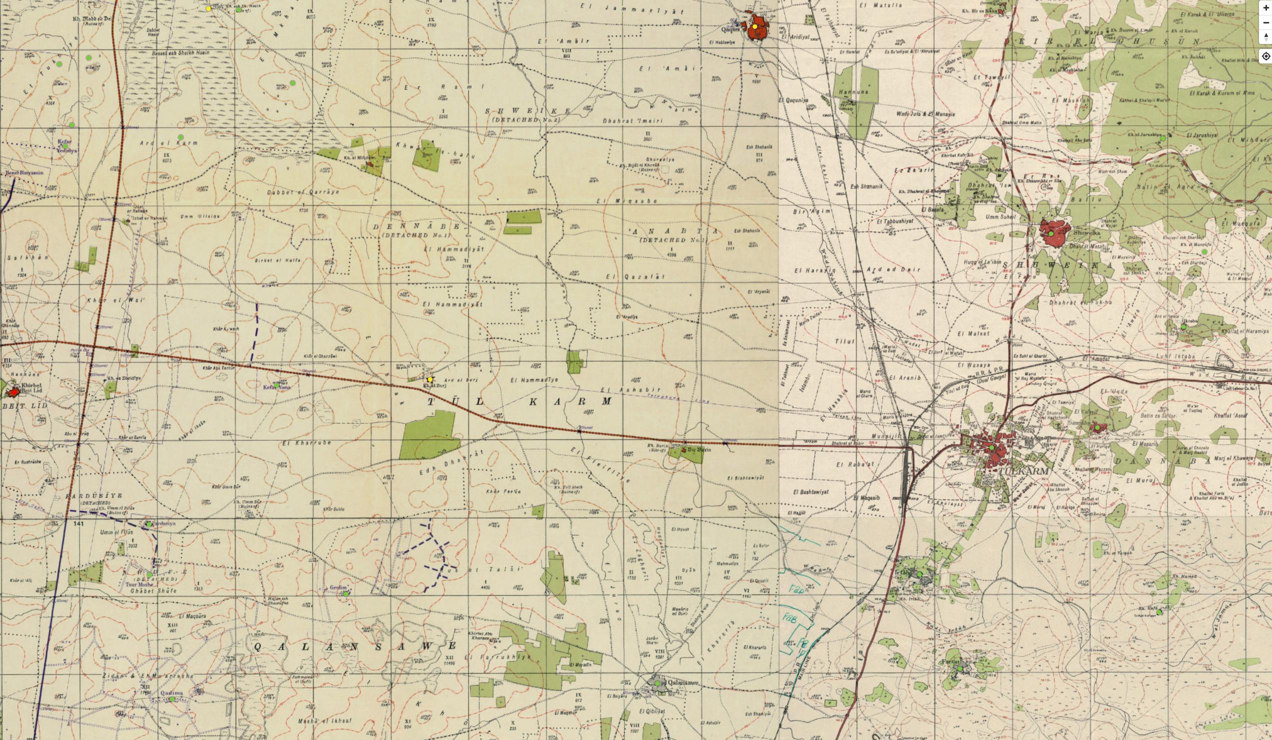 Khirbat-al-Burg-Tulkarm-map