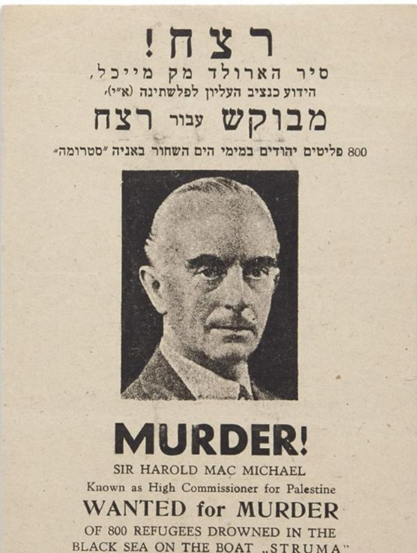 Sir Harold_MacMichael High Commissioner for Palestine Wanted for Murder of 800 Refugees